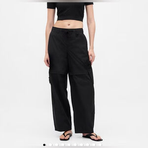 Gap × BÉIS Convertible Cargo Barrel Pants black 8 shorts